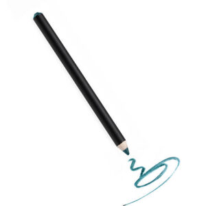 Cosmetic pencil and stroke isolated on white